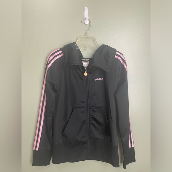 Adidas hoodless active wear jackets button up - Picture 2 of 5